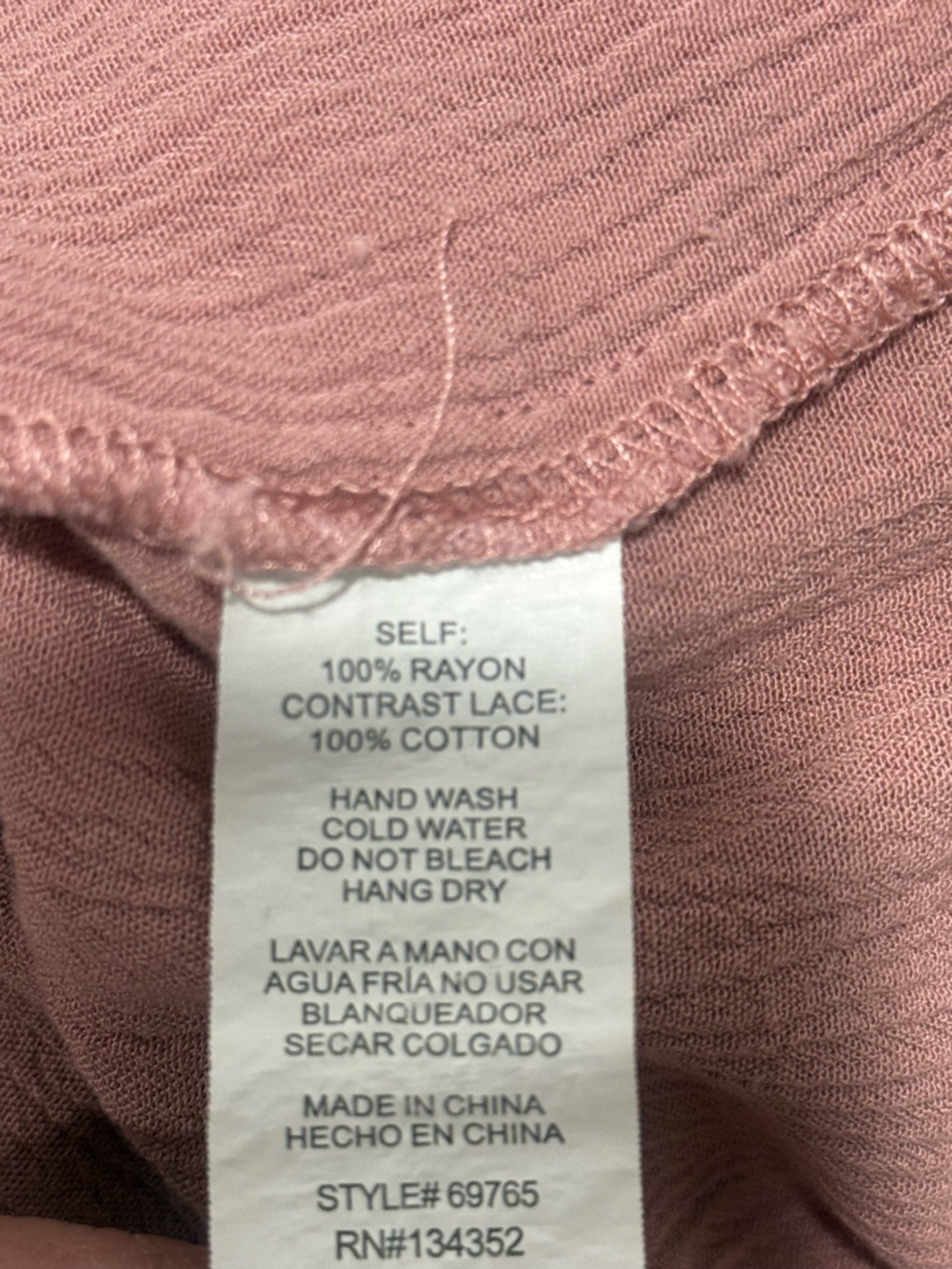 Ambiance Blush Pink Cold-Shoulder Tie-Front Camisole - Picture 6 of 6